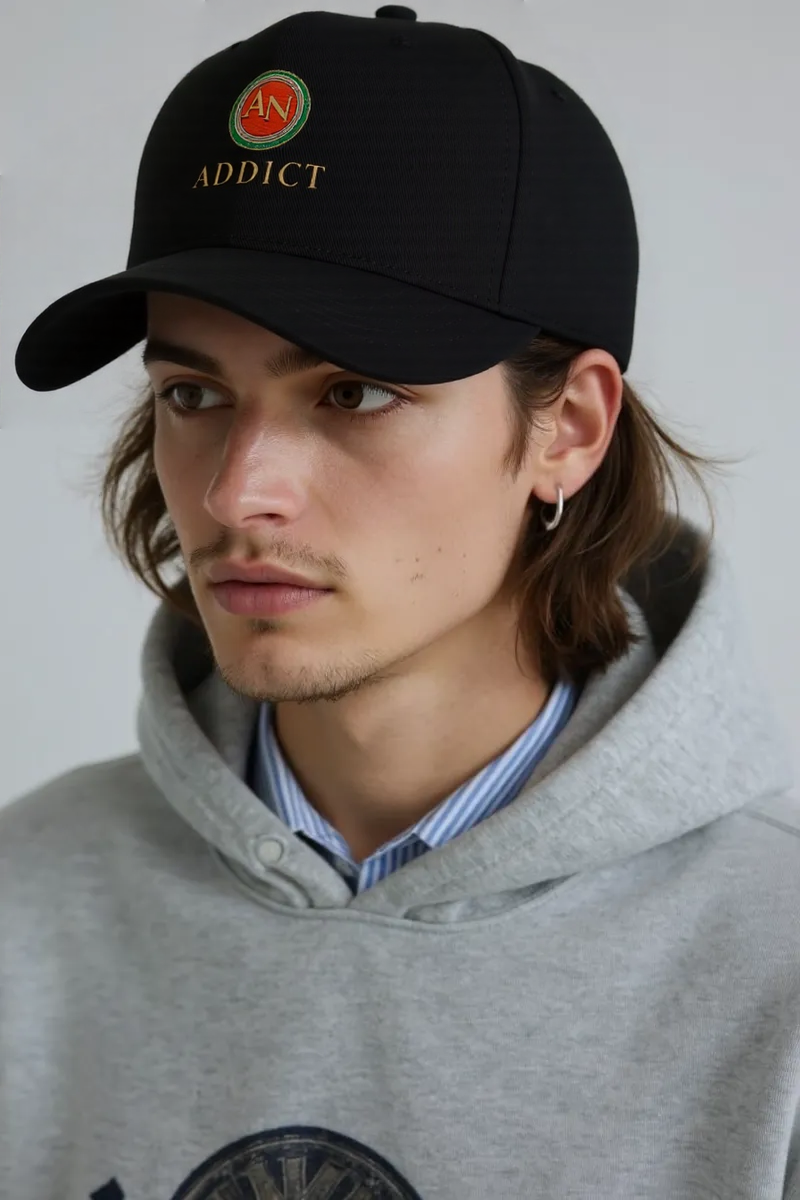 An Addict Crown Cap  Organic Cotton 5-Panel  Wear your passion. Crown your purpose.